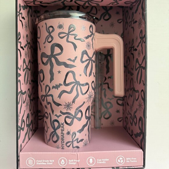 Hydrapeak Halloween Spooky Ribbon 24oz Steel Tumbler Limited Edition VIRAL bows - Picture 1 of 1